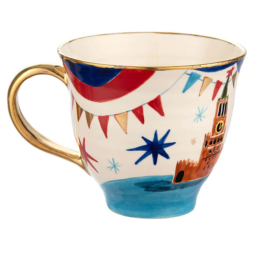 Сервиз "Праздничные гуляния"  (керамика белый 9 предметов) 