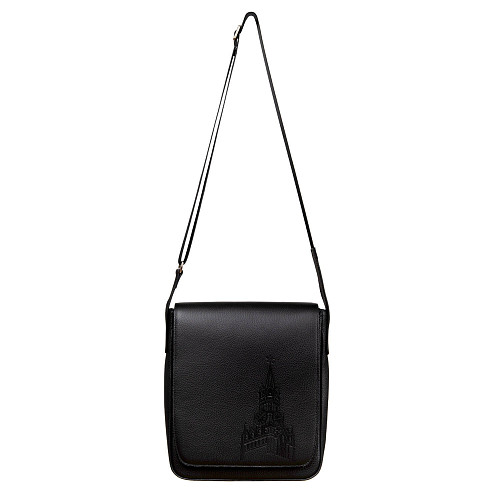 Сумка-планшет "Башни Кремля" (2468.00.О) (кожа черный  24х31х2 тиснение) 