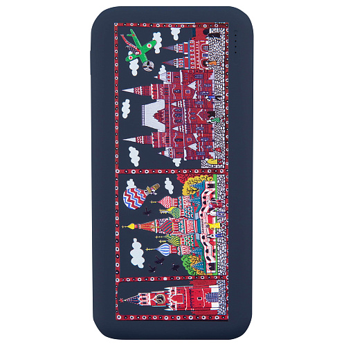 Внешний аккумулятор "Красная площадь" (32116.030.REDS) (пластик синий Ancor Plus с рельефным изображением) 