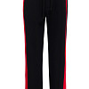 Брюки с красными лампасами (хлопок 70% полиэстер 30% черный XXL) 