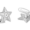 Запонки "Звезда" фианиты 
