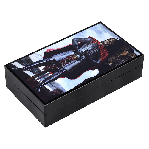 Ручка чернильная "Александр Невский" серебро/смола/лак 