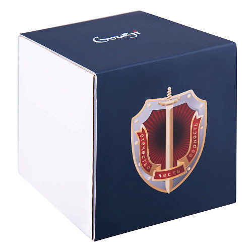 Чайная кружка "Щит и меч" (керамика белый) 