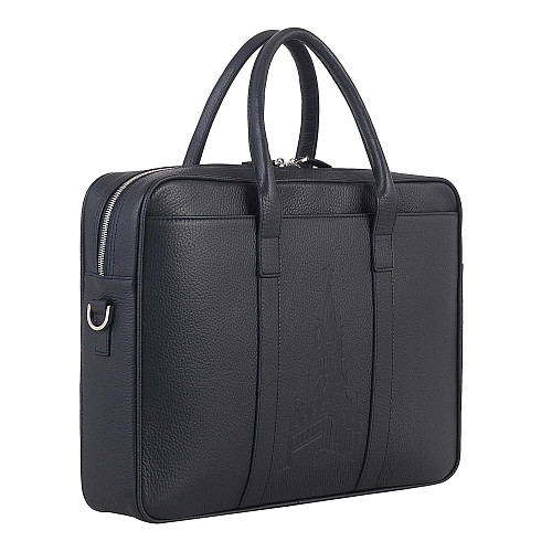 Сумка для документов "Башни Кремля" (7088.00.К) (кожа синий 42х32х9 тиснение) 