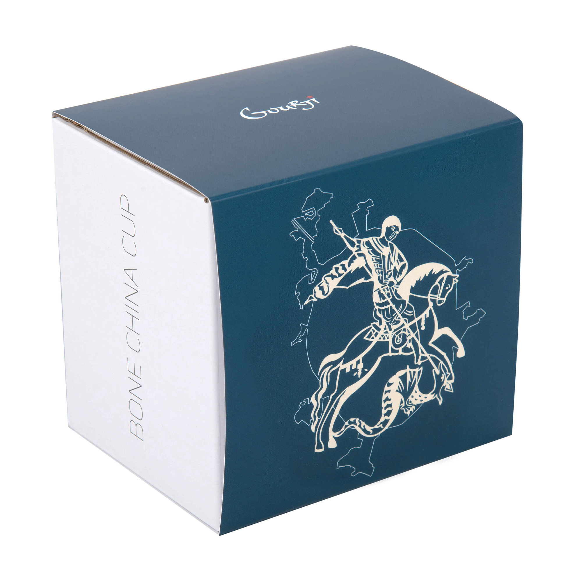 Чайная кружка "Святой Георгий" (фарфор, белый)