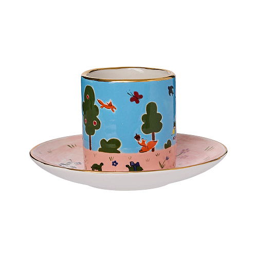 Чайная пара "Фантазёры" (керамика, голубой) 