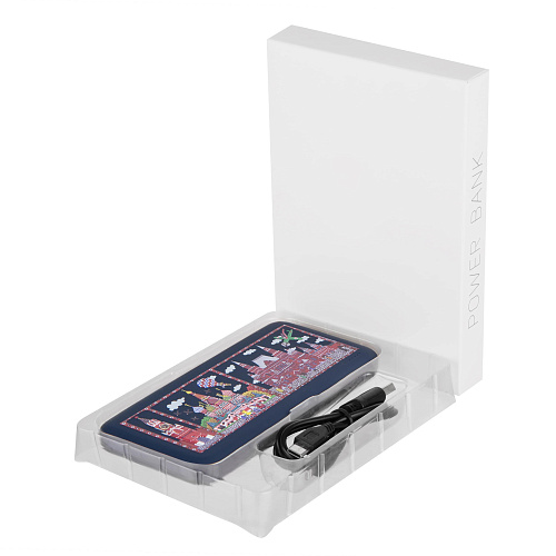 Внешний аккумулятор "Красная площадь" (32116.030.REDS) (пластик синий Ancor Plus с рельефным изображением) 