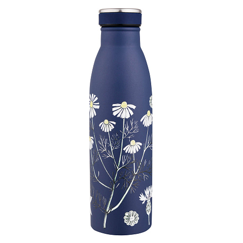 Термобутылка "Гербарий"  (сталь синий с рельефным изображением (ТМ.211033.030) ) 