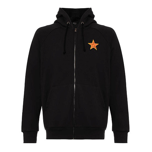 Толстовка на молнии "Отличник" (хлопок 70% полиэстер 30% черный S) 