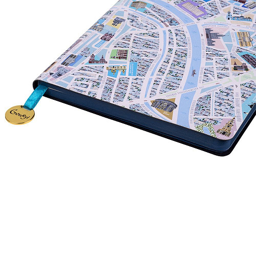 Ежедневник "Карта Москвы" (кожзаменитель голубой разноцветный а5) 