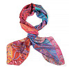 Платок "Восточный орнамент" (модал 90% кашемир 10% синий красный 140х140) 