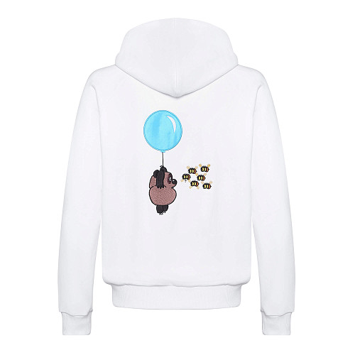 Толстовка на молнии "Винни-пух" (хлопок 70% полиэстер 30% белый L) 