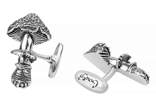 Запонки "Мухомор" чернение 