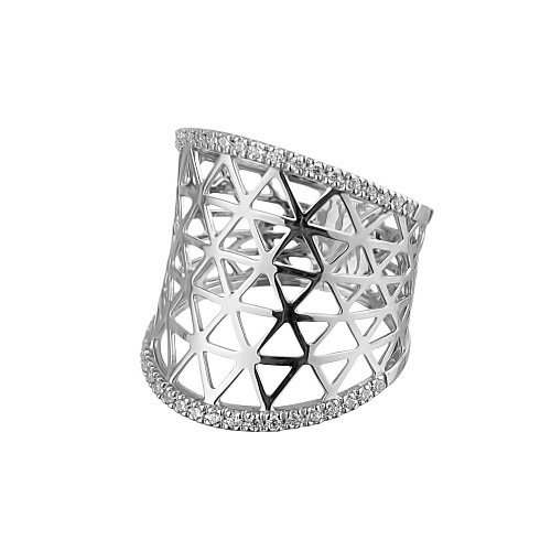 Кольцо "Башня" ,фианит 