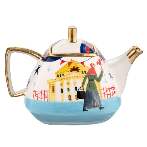 Чайник "Праздничные гуляния" (керамика, цветной ) 