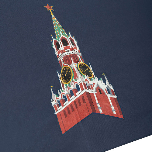 Зонт складной "Башни Кремля" (синий ) 