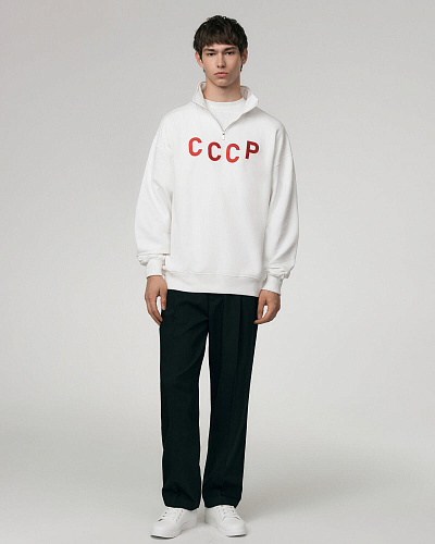 Олимпийка "СССР" (хлопок 100%, белый M/L) 