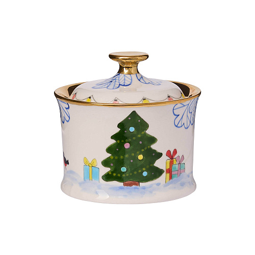 Шкатулка "Детская комната"  (керамика, зимняя белая) 