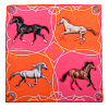 Платок "Кони России" (шерсть 100%, красный 140х140) 