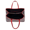Сумка-шопер "Сюзане" (кожа черный красный 56х29х14) 