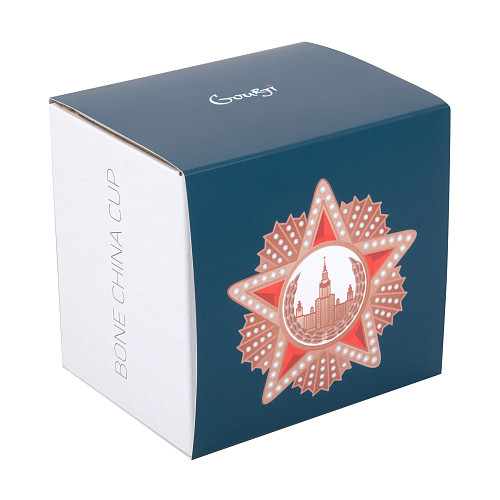 Чайная кружка "Москва" (фарфор, белый) 