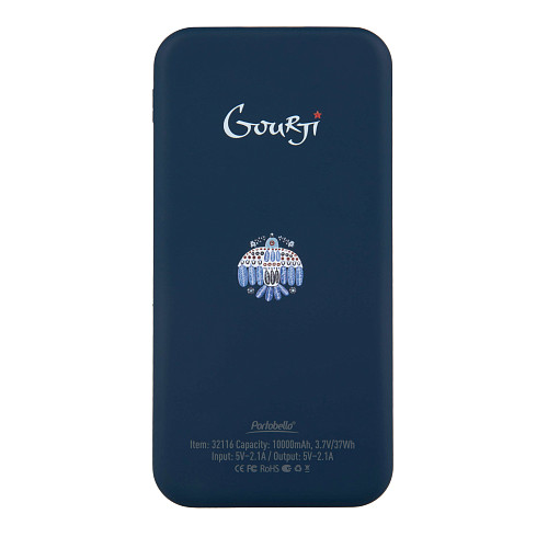 Внешний аккумулятор "Небеса" (пластик синий с рельефным изображением 32116.030) 