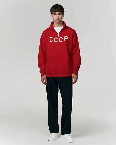 Олимпийка "СССР" (хлопок 100%, красный XS/S) 