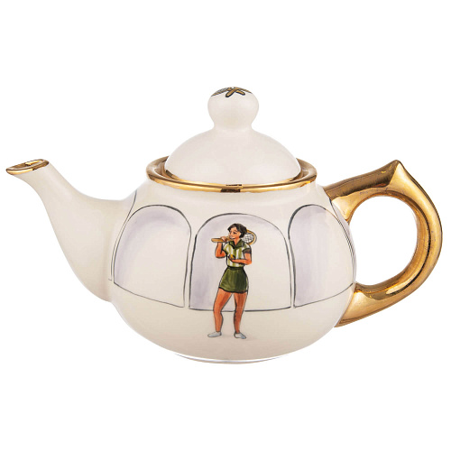 Чайник "Спорт и здоровье" (керамика белый ) 