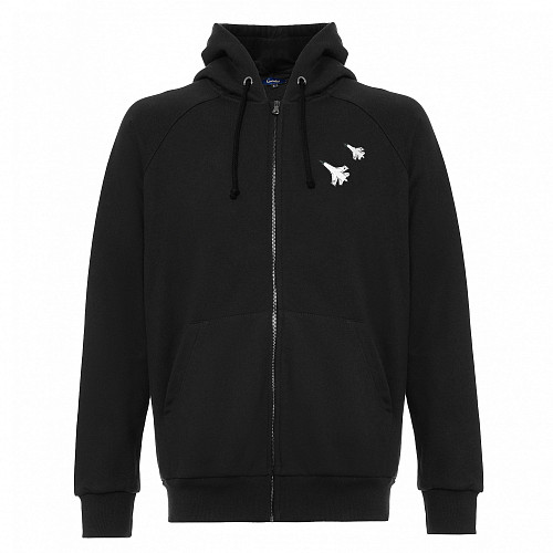 Толстовка на молнии "Башни Кремля" (хлопок 70% полиэстер 30% черный XL) 