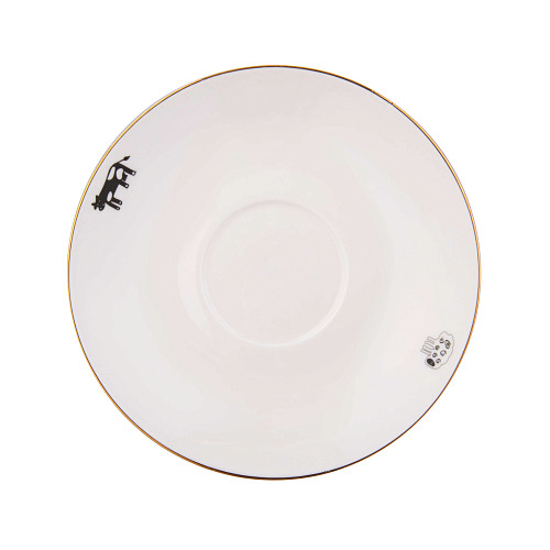 Сервиз "Деревня" (чайник и 2 чайные пары, фарфор, белый) 