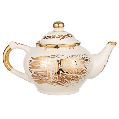 Чайник "Пшеница" (керамика белый) 