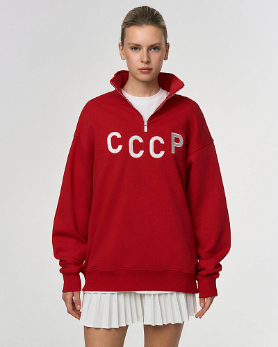 Олимпийка "СССР" (хлопок 100%, красный XS/S) 