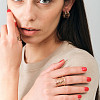 Серьги "Башня" длинные (серебро 925 пробы, фианиты 244 шт - 0,472 гр) 