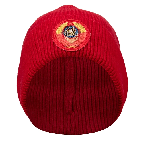 Шапка "Герб Союза" (шерсть 90% кашемир 10%. красный) 