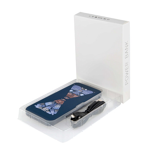 Внешний аккумулятор "Небеса" (пластик синий с рельефным изображением 32116.030) 