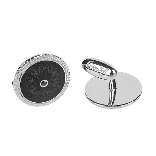 Запонки "Эрмитаж"  эмаль, фианит 