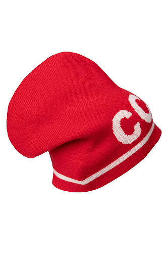 Шапка "СССР" (шерсть 90% кашемир 10%. красный L) 