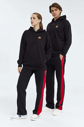 Толстовка на молнии "Отличник" (хлопок 70% полиэстер 30% черный S) 