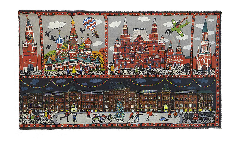 Шаль "Красная площадь" 