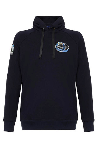 Толстовка с капюшоном "Про-питание" (хлопок 70% полиэстер 30% черный S) 