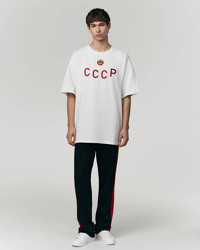 Футболка "СССР" (хлопок 100%, белый XS/S) 