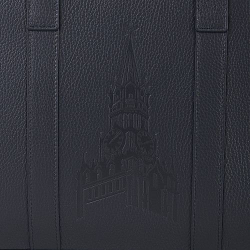 Сумка для документов "Башни Кремля" (7088.00.К) (кожа синий 42х32х9 тиснение) 