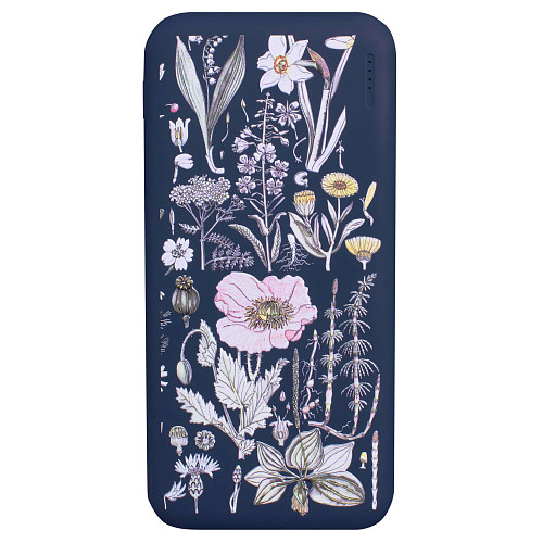 Подарочный набор "Гербарий" (аккумулятор, ежедневник и ручка синий) 