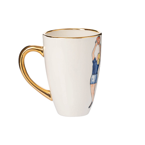 Чашка для чая «Спорт и здоровье» (керамика белый) 