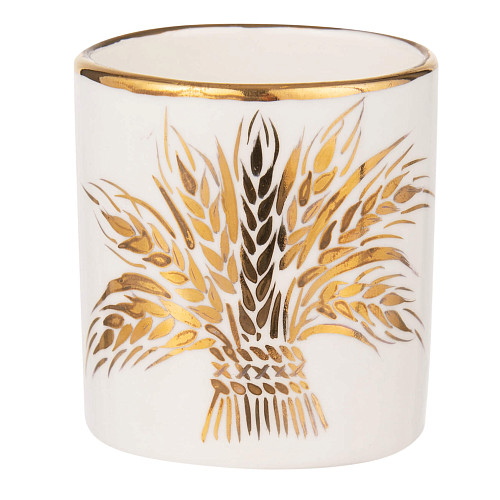 Кофейная чашка "Пшеница" (керамика белый) 