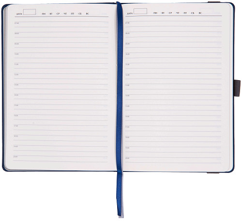 Ежедневник "Щит и меч"  (арт. 181571.030 с рельефным изображением синий) 