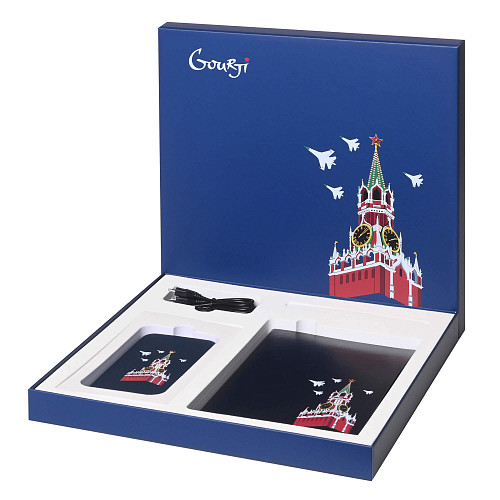 Ежедневник "Башни Кремля" m,  (00339.010 искусственная кожа черный красный а5) 