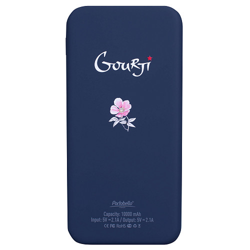 Подарочный набор "Гербарий" (аккумулятор, ежедневник и ручка синий) 