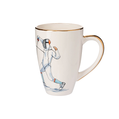 Чашка для чая «Спорт и здоровье» (керамика белый) 