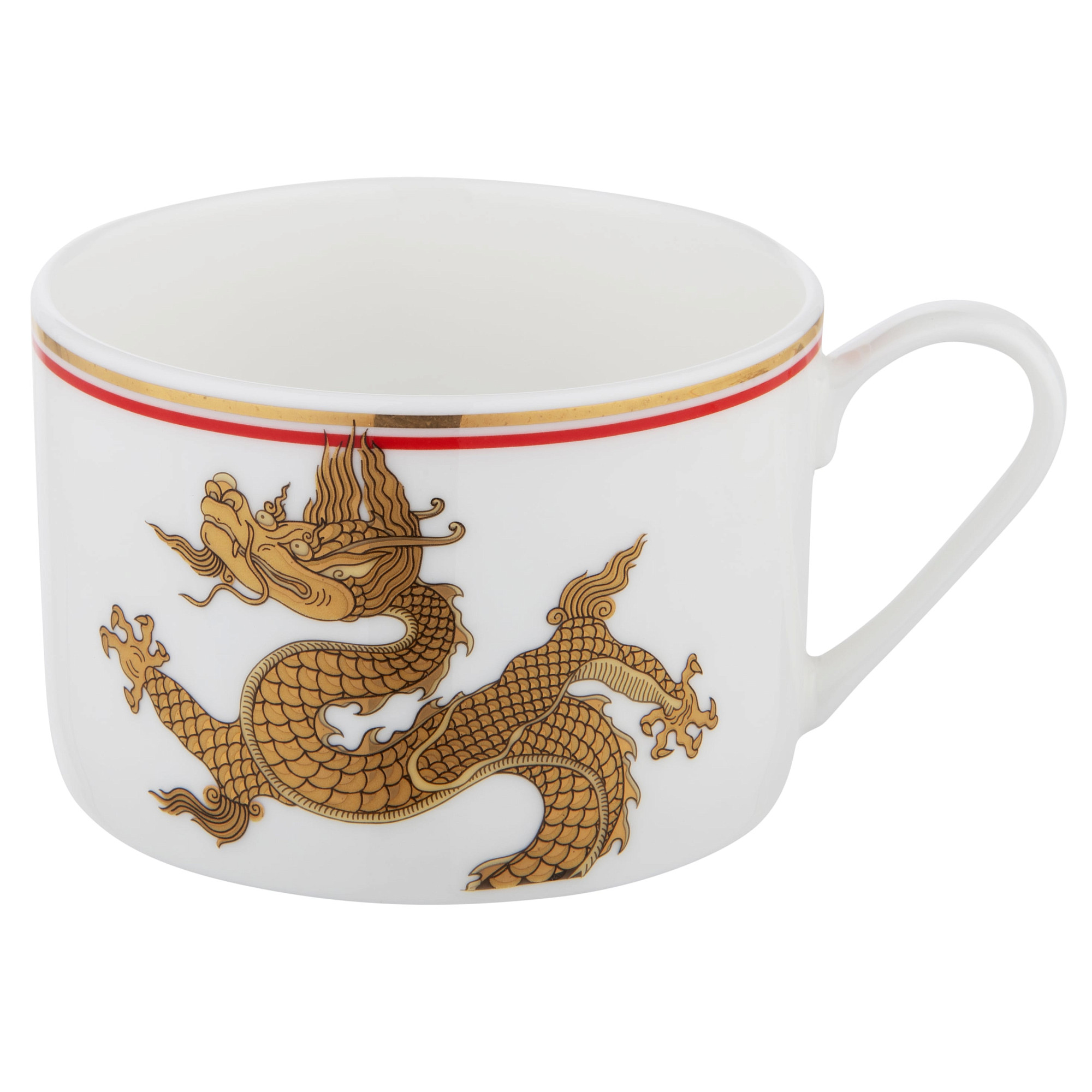 Чайная пара "Дракон"  (фарфор белый)